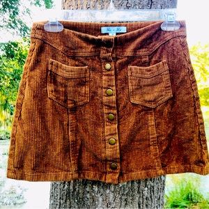 SHE & SKY- Size:Small Camel Brown Mini Skirt